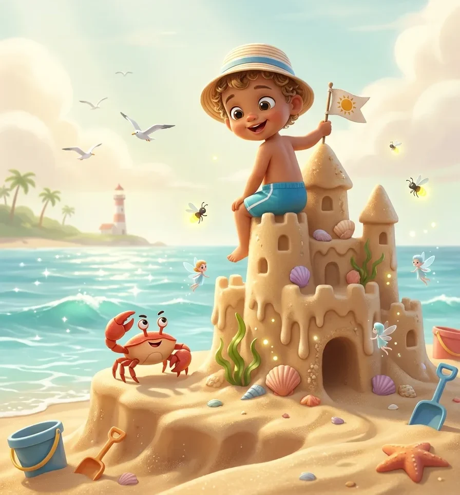 The Great Beach Day - personalized children's book cover