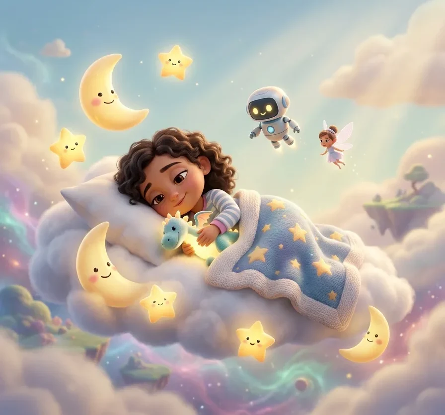Personalized bedtime storybook cover starring a child