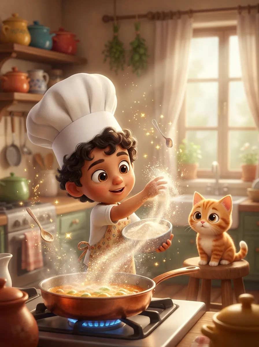 The Littlest Chef - personalized children's book cover