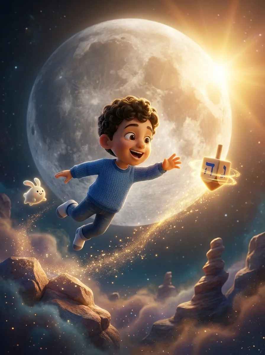 The Dreidel That Would Not Stop - chapter 2: Around the Moon
