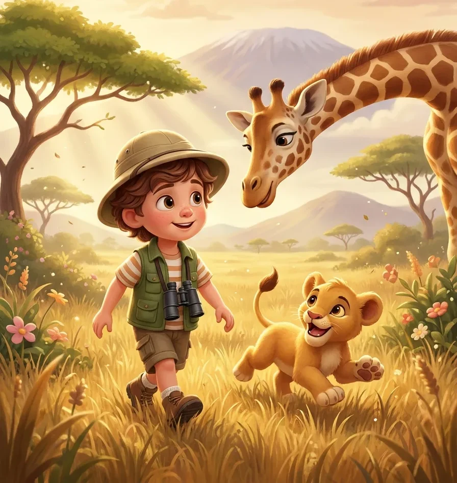 Safari Explorer - personalized children's book cover