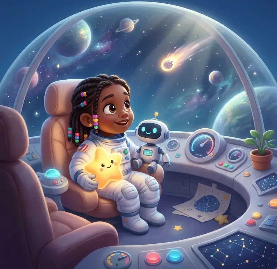 A sample personalized storybook, starring a child as the hero