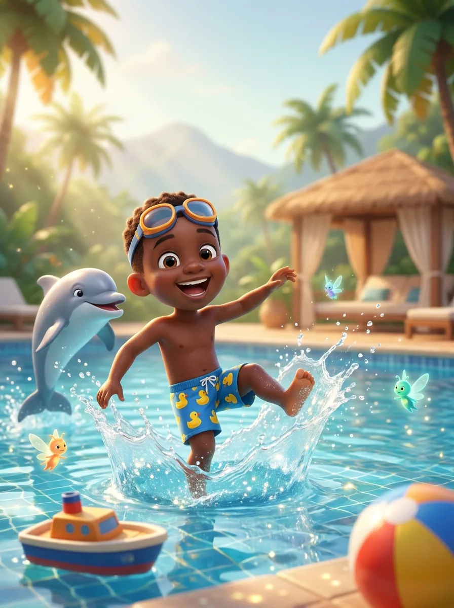 Making a Splash - personalized children's book cover
