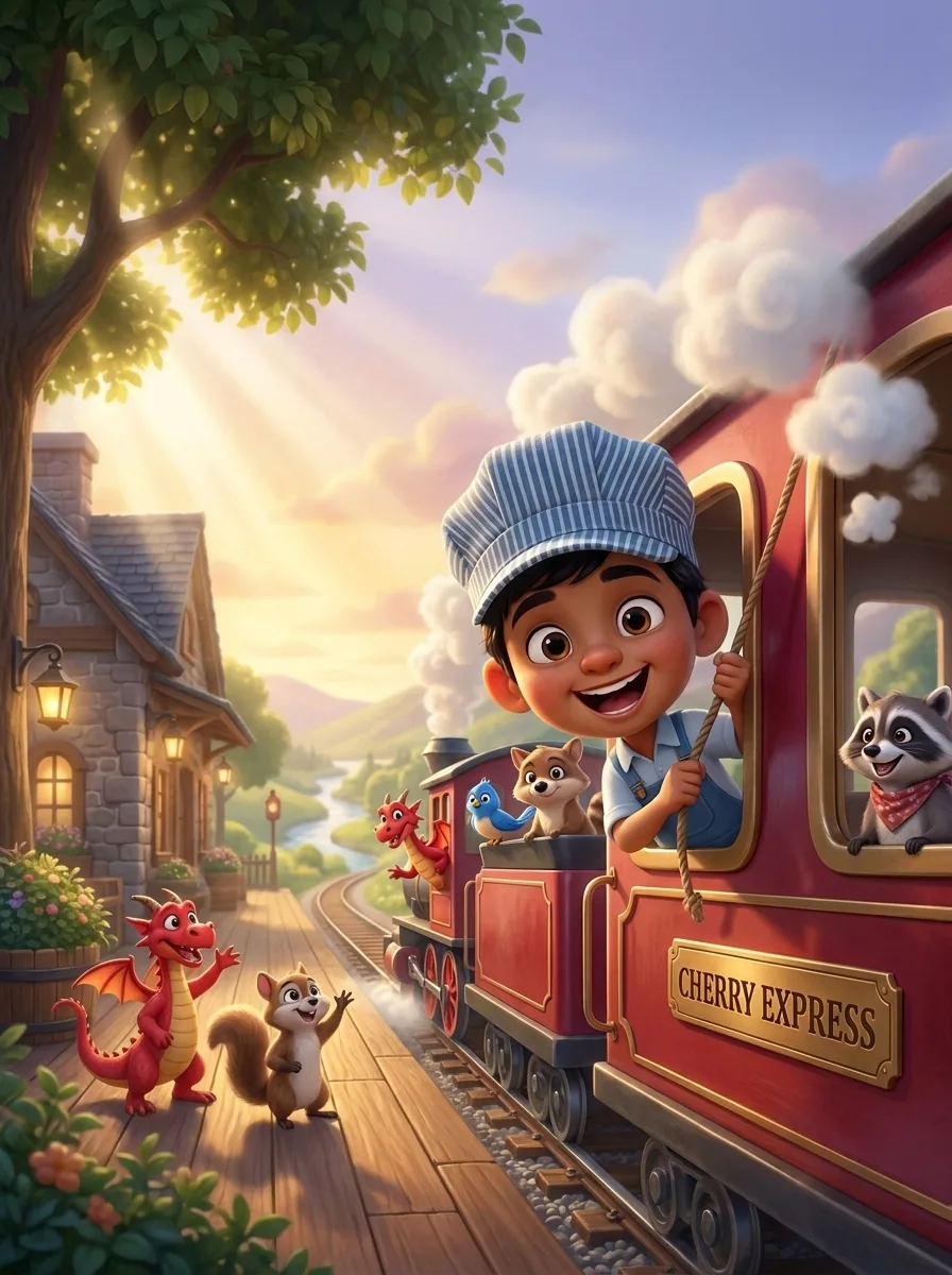 The Little Train Driver illustration 3