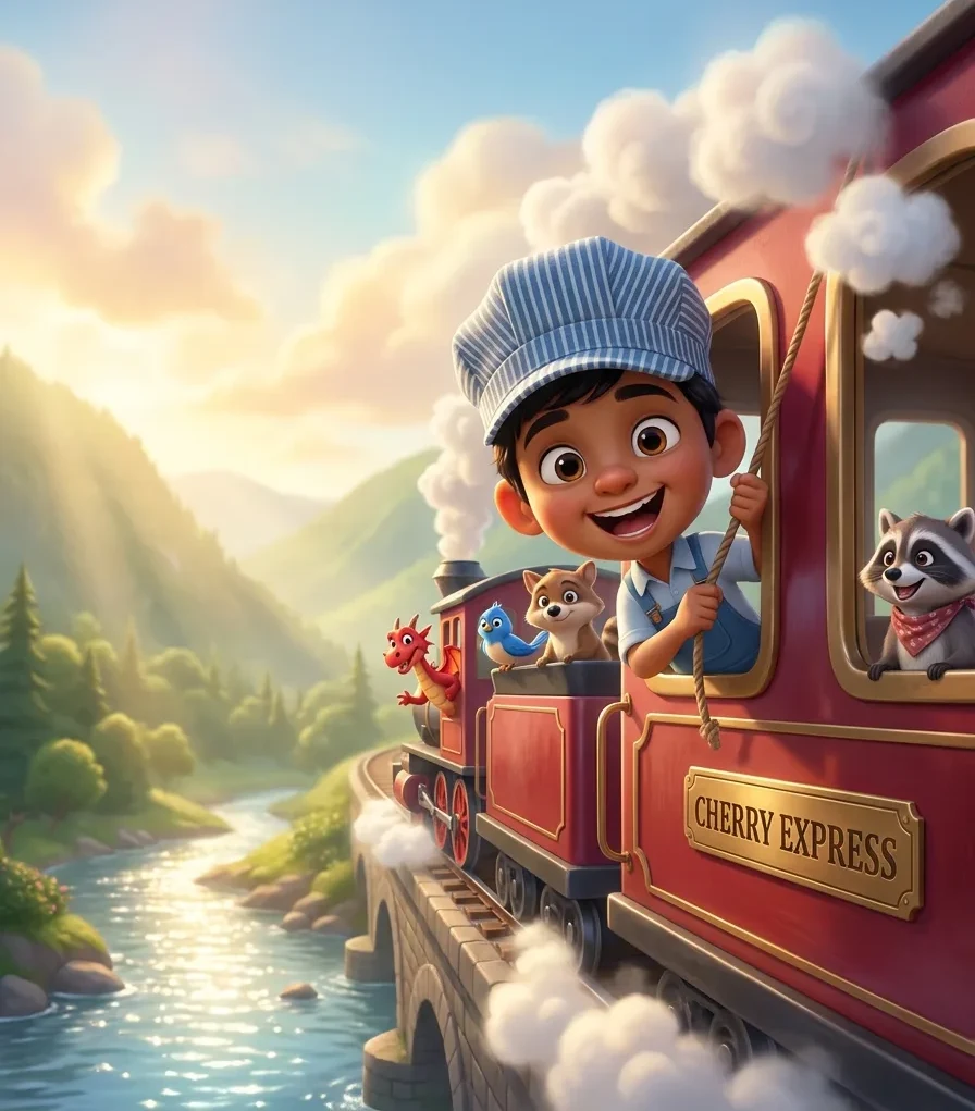 The Little Train Driver - personalized children's book cover