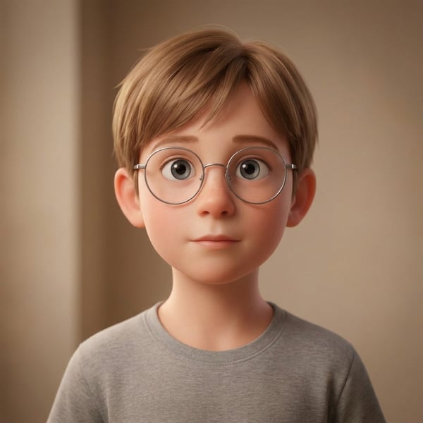 The illustrated character kept from it: Round glasses